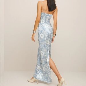 Reformation Frankie Silk Dress in porcelain